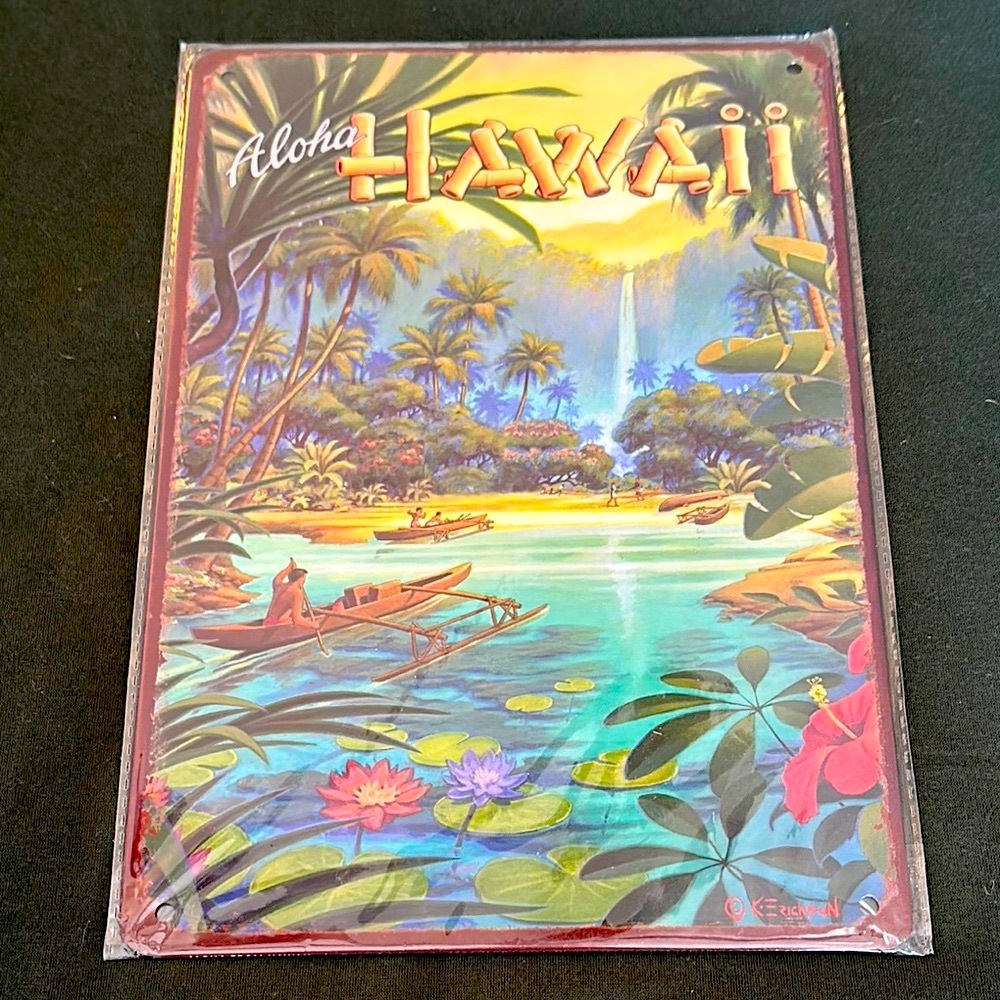 Aloha from Hawaii Vintage Metal Art